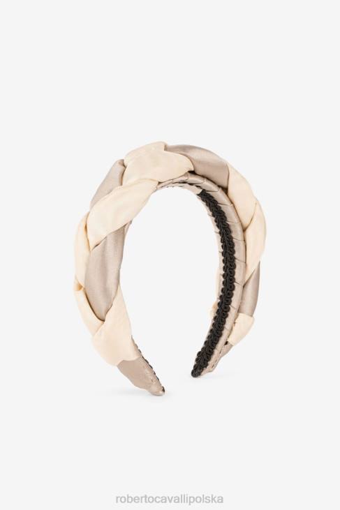 Akcesoria d2779 6D0R661 kobiety Roberto Cavalli Opaska na głowę z plecionymi detalami