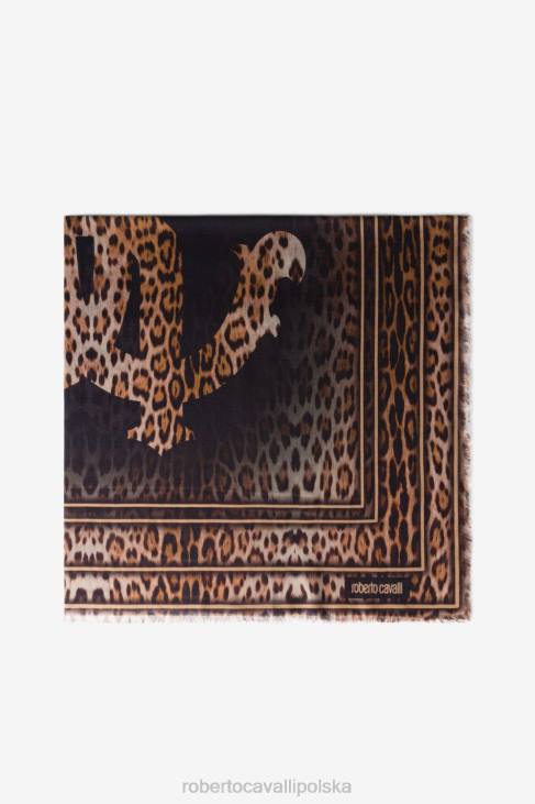 Akcesoria elegancki 6D0R650 kobiety Roberto Cavalli Szalik z logo w panterkę