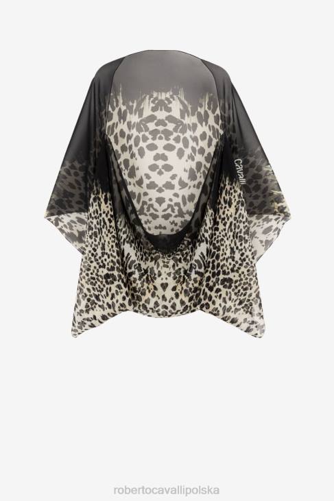 Akcesoria moda 6D0R657 kobiety Roberto Cavalli Jedwabna peleryna z nadrukiem królowej Sycylii