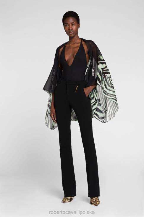Akcesoria moda 6D0R657 kobiety Roberto Cavalli Jedwabna peleryna z nadrukiem królowej Sycylii