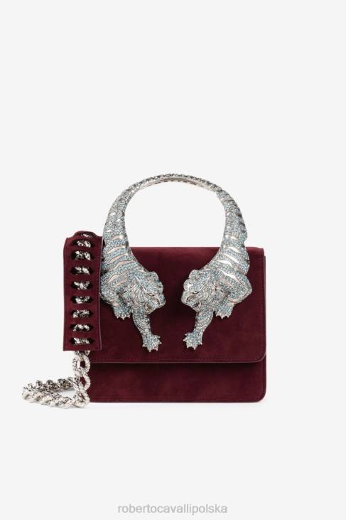 Akcesoria 3067 6D0R410 kobiety Roberto Cavalli Średnia torba na ramię ozdobiona kryształkami