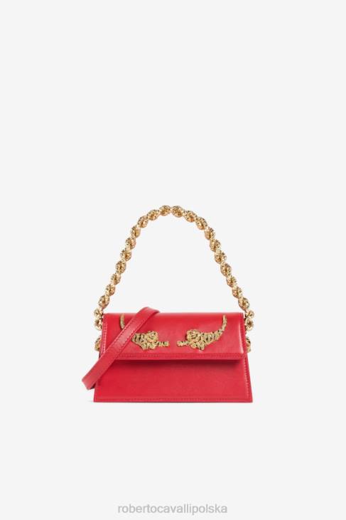 Akcesoria elegancki 6D0R408 kobiety Roberto Cavalli Mini torebka na ramię w kształcie tygrysa, ozdobiona kryształkami