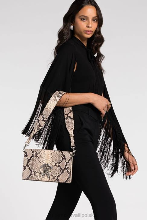 Akcesoria kamień 6D0R417 kobiety Roberto Cavalli Lustrzana torba na ramię z nadrukiem węża i pytona