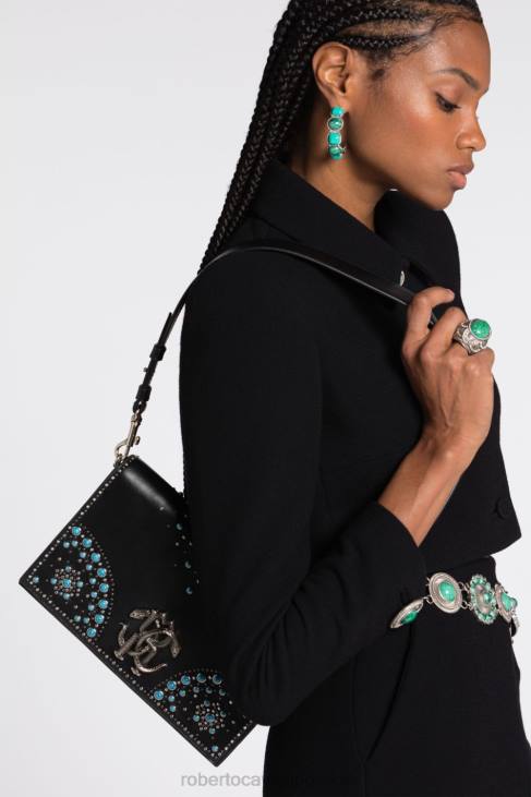 Akcesoria wdzięczny 6D0R430 kobiety Roberto Cavalli Torba na ramię z efektem pytona
