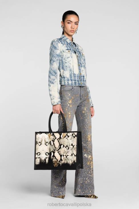 Akcesoria Czarny czerwony 6D0R441 kobiety Roberto Cavalli Torba w kratę