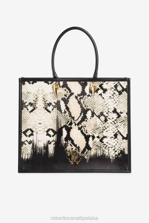 Akcesoria Kamień Pythona/czarny 6D0R442 kobiety Roberto Cavalli Torba materiałowa z nadrukiem Pythona