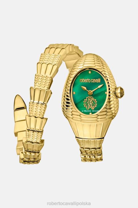 Akcesoria elegancki 6D0R675 kobiety Roberto Cavalli charakterystyczny zegarek z wytłoczonym wężem