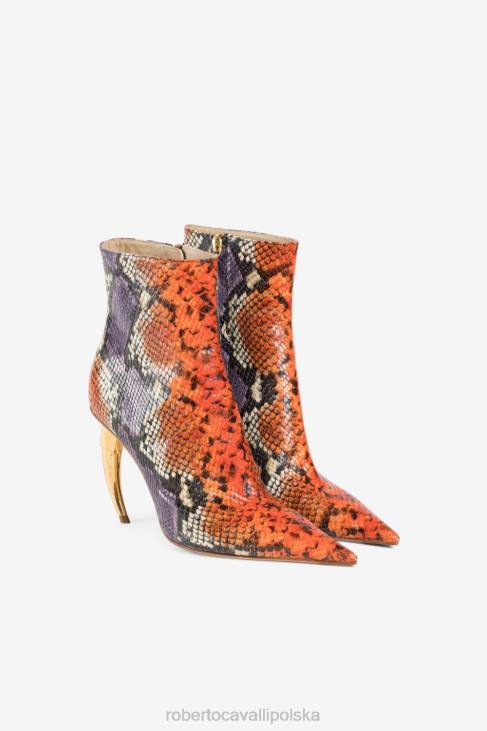 obuwie 9260 6D0R581 kobiety Roberto Cavalli Buty z tygrysim zębem w kształcie Pythona
