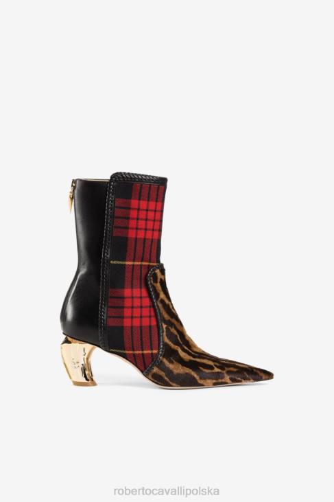 obuwie 9260 6D0R581 kobiety Roberto Cavalli Buty z tygrysim zębem w kształcie Pythona