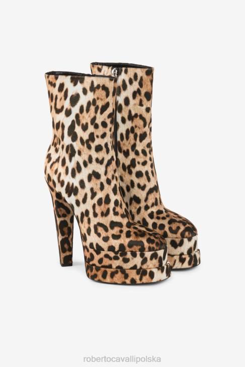 obuwie lampart 6D0R562 kobiety Roberto Cavalli Buty na platformie z nadrukiem jaguara