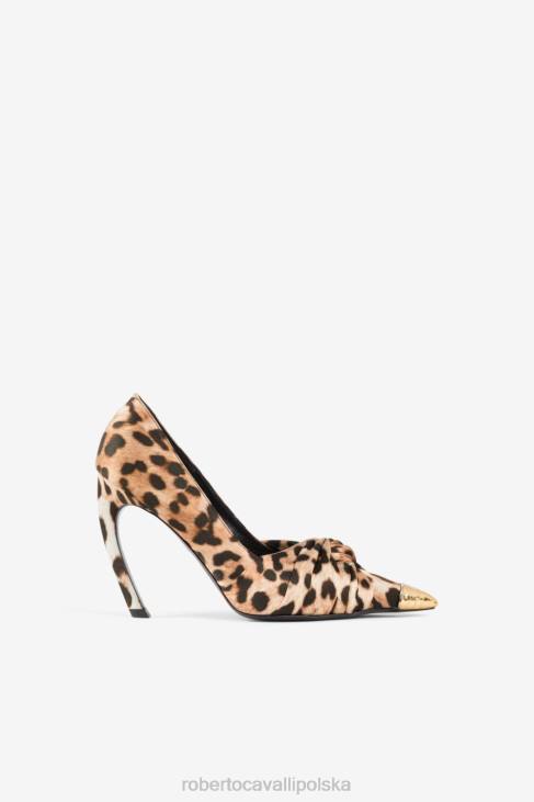 obuwie elegancki 6D0R541 kobiety Roberto Cavalli pompy z zębami tygrysa