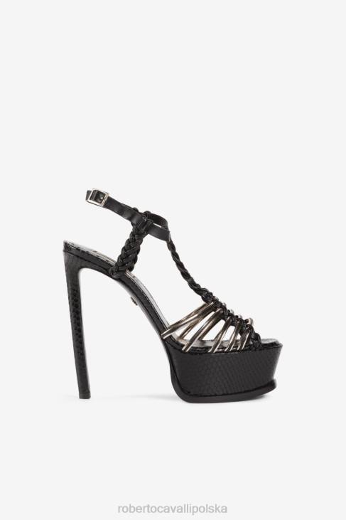 obuwie t0355 6D0R516 kobiety Roberto Cavalli Ananasowe czółenka z zębami tygrysimi