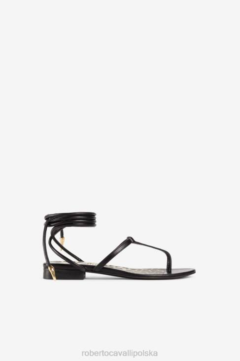 obuwie moda 6D0R532 kobiety Roberto Cavalli Sandały na platformie z efektem węża
