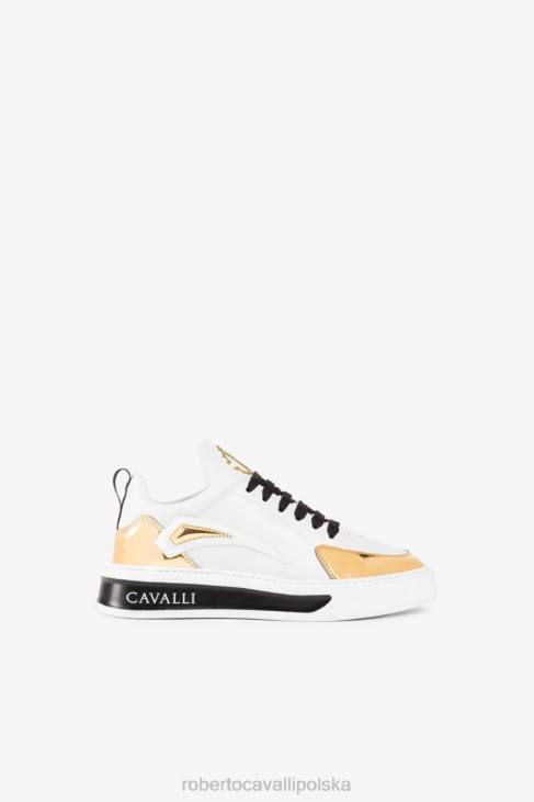 obuwie czarny/st.freedom/oro 6D0R482 kobiety Roberto Cavalli Wysokie trampki z nadrukiem logo