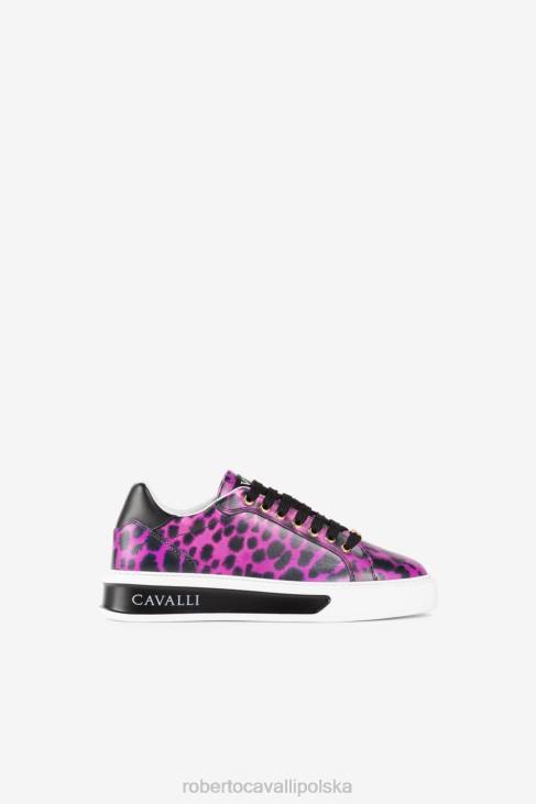 obuwie d0296 6D0R460 kobiety Roberto Cavalli Wysokie trampki z nadrukiem Murena