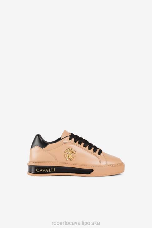 obuwie d2400 6D0R465 kobiety Roberto Cavalli Trampki w kształcie lustrzanego węża we wzór jaguara
