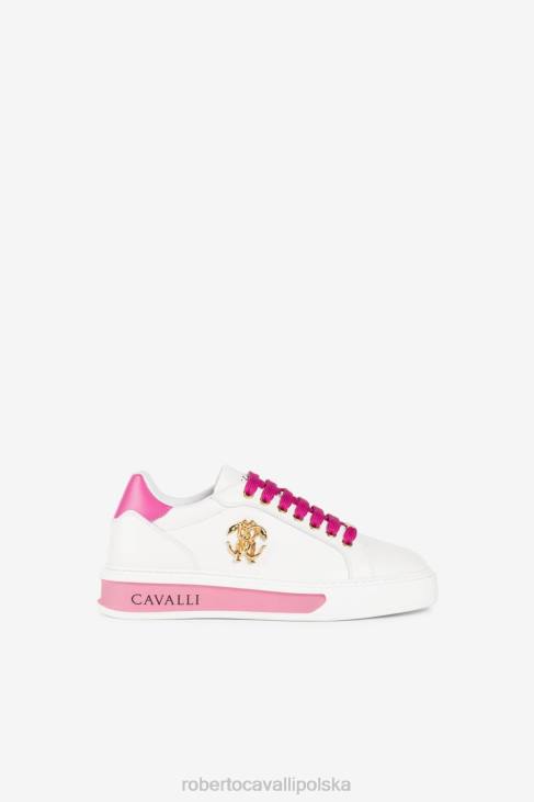 obuwie złoty/biały/czarny 6D0R483 kobiety Roberto Cavalli Trampki z monogramem rc