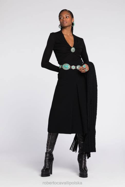 odzież elegancki 6D0R142 kobiety Roberto Cavalli Koszula z kołnierzykiem i mankietami z frędzlami