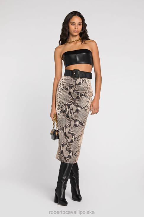 odzież gorący 6D0R209 kobiety Roberto Cavalli bluzka w poziome paski