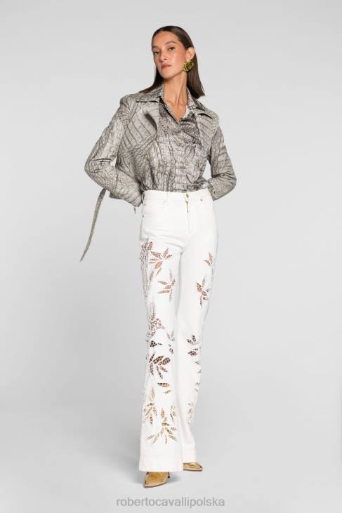 odzież moda 6D0R174 kobiety Roberto Cavalli koszula z nadrukiem jaguara