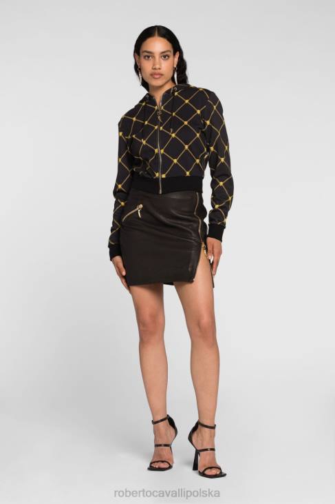 odzież basen 6D0R308 kobiety Roberto Cavalli Bawełniana bluza z nadrukiem tygrysa