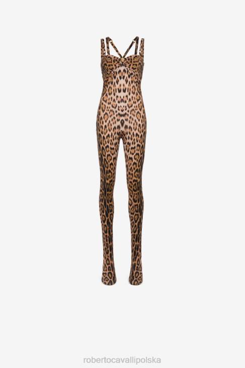 odzież elegancki 6D0R43 kobiety Roberto Cavalli Kombinezon bez rękawów w panterkę