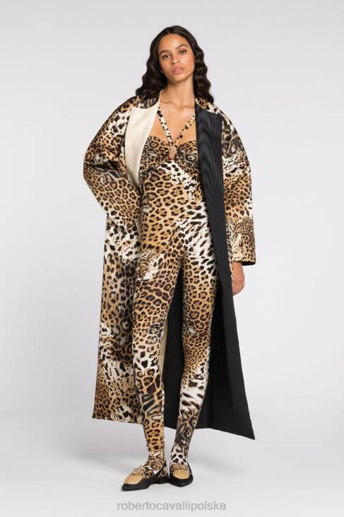odzież elegancki 6D0R43 kobiety Roberto Cavalli Kombinezon bez rękawów w panterkę