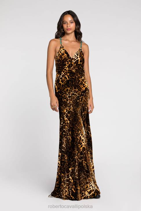 odzież naturalny 6D0R38 kobiety Roberto Cavalli Kombinezon we wzór jaguara