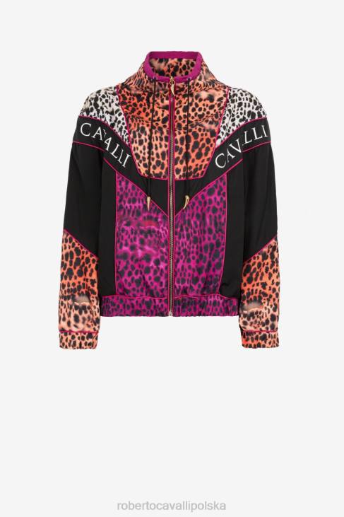 odzież elegancki 6D0R303 kobiety Roberto Cavalli Kurtka dresowa z różnymi nadrukami