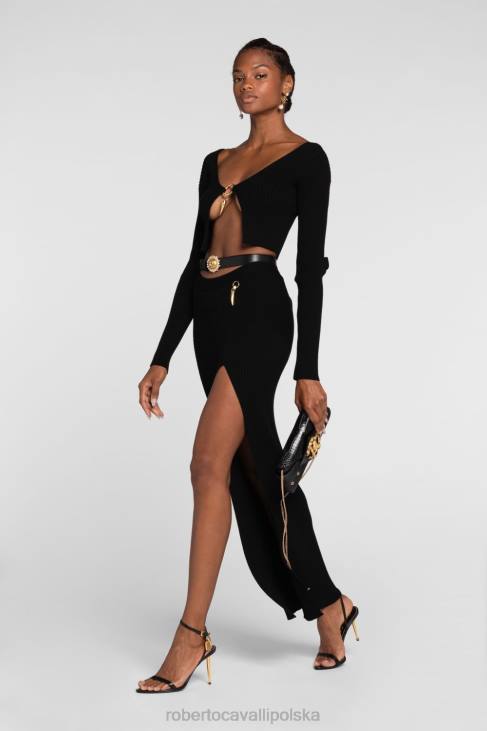 odzież elegancki 6D0R305 kobiety Roberto Cavalli Krótki kardigan w panterkę