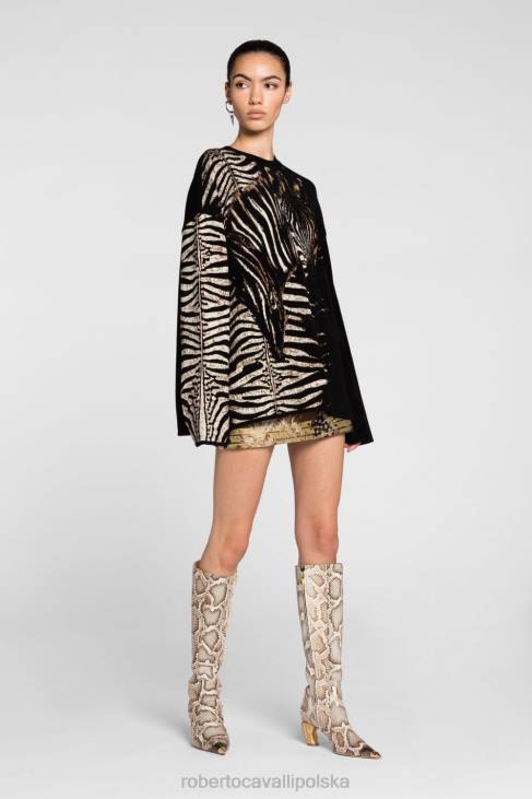 odzież moda 6D0R306 kobiety Roberto Cavalli krótki, dzianinowy kardigan