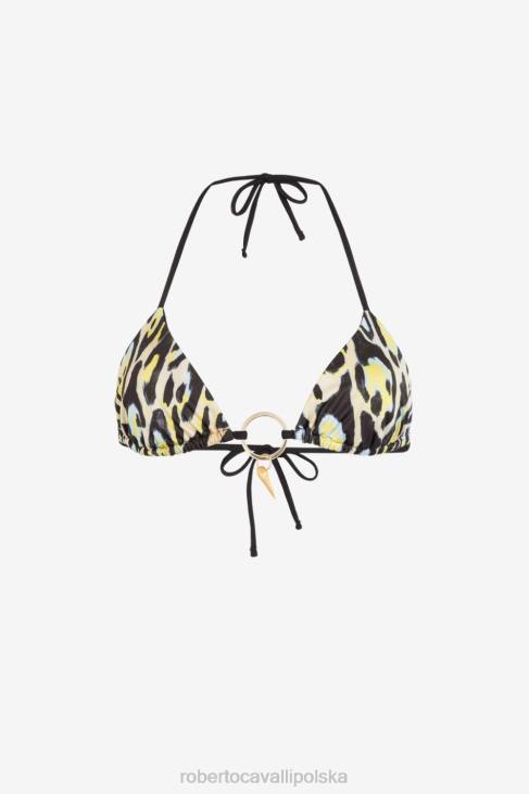 odzież 9002 6D0R355 kobiety Roberto Cavalli Góra od bikini w panterkę