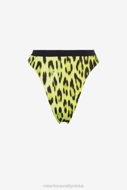 odzież Limonka 6D0R354 kobiety Roberto Cavalli Figi bikini z nadrukiem jaguara