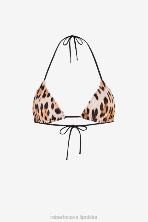 odzież elegancki 6D0R361 kobiety Roberto Cavalli Góra od bikini w panterkę