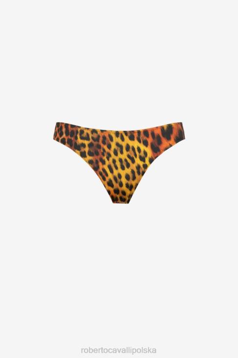 odzież elegancki 6D0R381 kobiety Roberto Cavalli Figi bikini z nadrukiem jaguara