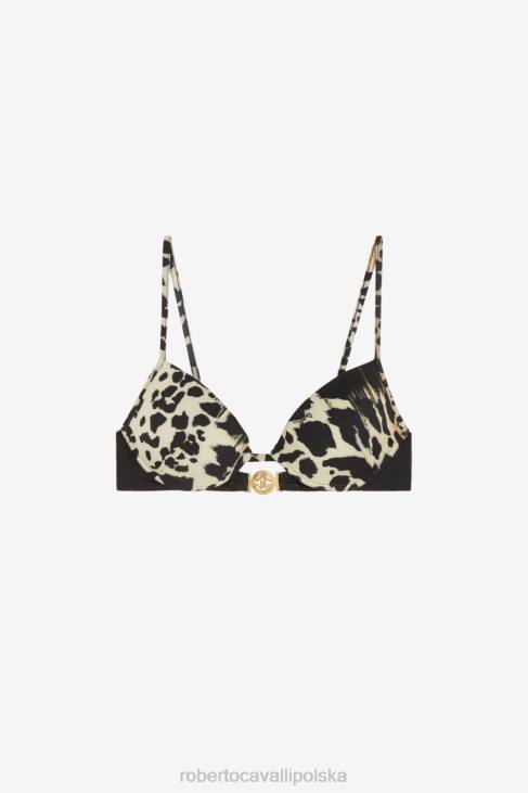 odzież elegancki 6D0R387 kobiety Roberto Cavalli Góra od bikini z motywem królowej Sycylii