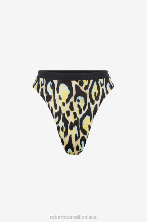odzież wdzięczny 6D0R352 kobiety Roberto Cavalli Figi bikini z nadrukiem jaguara