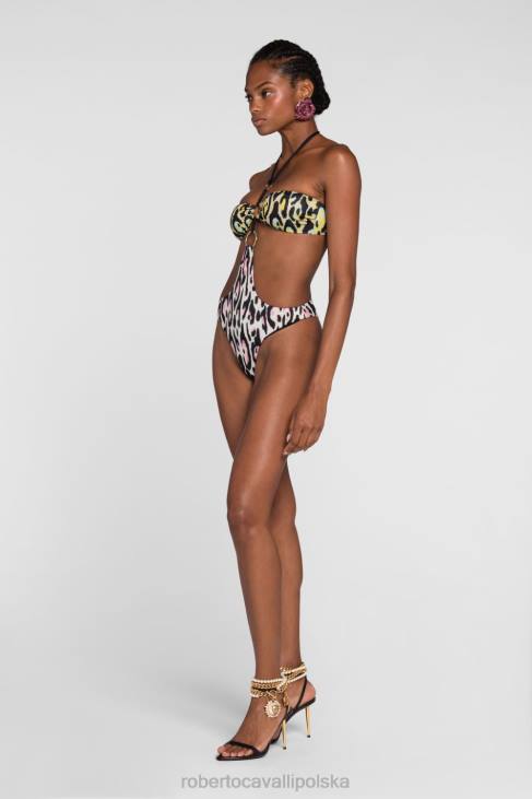 odzież wdzięczny 6D0R370 kobiety Roberto Cavalli Sukienka plażowa w panterkę