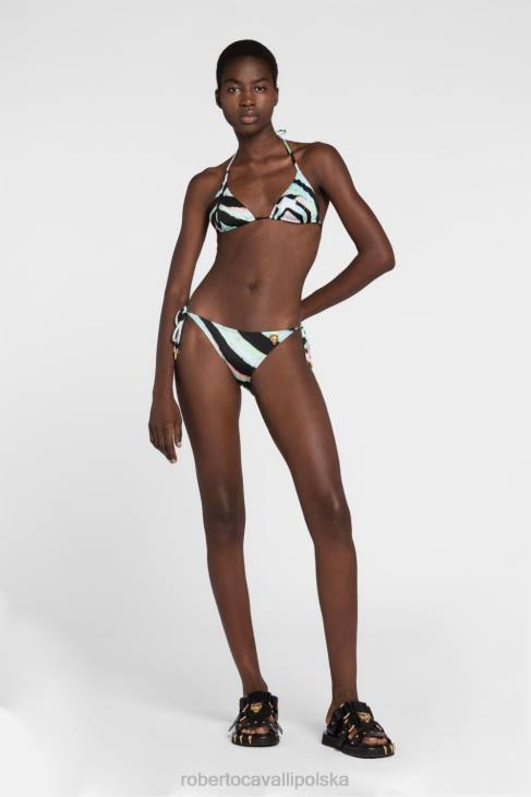 odzież wdzięczny 6D0R388 kobiety Roberto Cavalli Góra od bikini z motywem królowej Sycylii