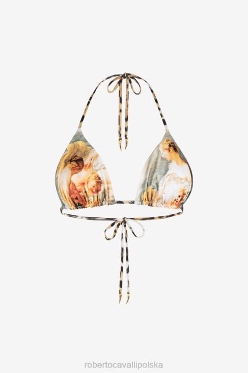 odzież wielobarwność 6D0R347 kobiety Roberto Cavalli Góra od bikini z nadrukiem malarskim