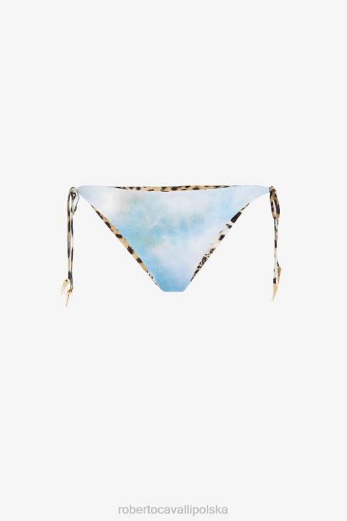 odzież wielobarwność 6D0R348 kobiety Roberto Cavalli figi bikini z nadrukiem malarskim