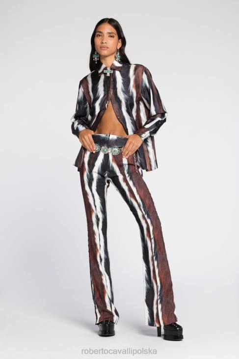 odzież 2038 6D0R148 kobiety Roberto Cavalli Kaftan z nadrukiem dzikiego kota