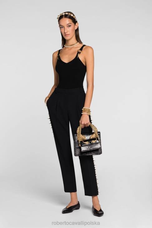 odzież elegancki 6D0R206 kobiety Roberto Cavalli Tunika z drapowanymi rękawami i różnymi nadrukami