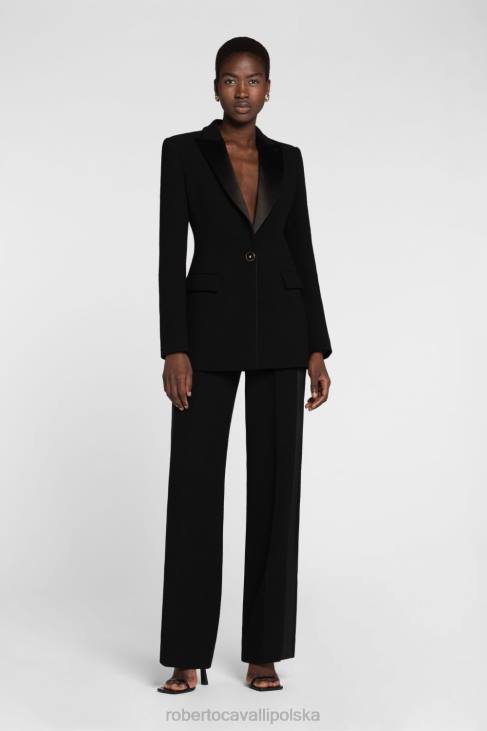 odzież elegancki 6D0R333 kobiety Roberto Cavalli Jednorzędowa marynarka w zwierzęcy wzór