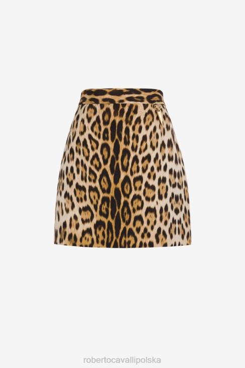 odzież elegancki 6D0R233 kobiety Roberto Cavalli Spódnica mini w panterkę
