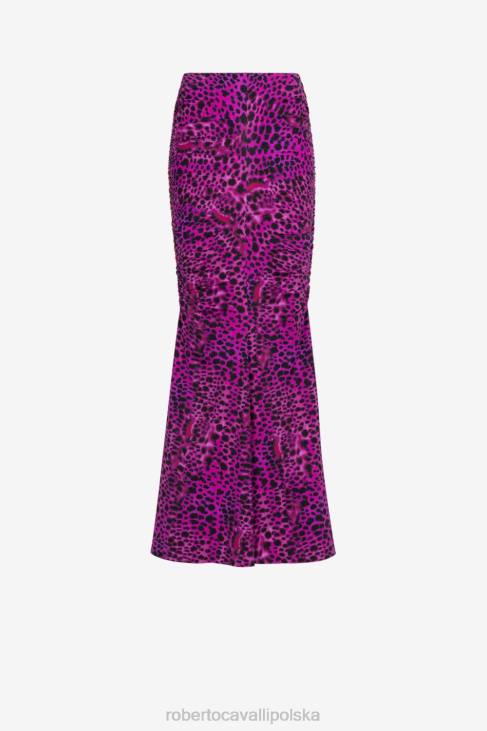 odzież moda 6D0R239 kobiety Roberto Cavalli Spódnica typu fishtail w zwierzęcy wzór