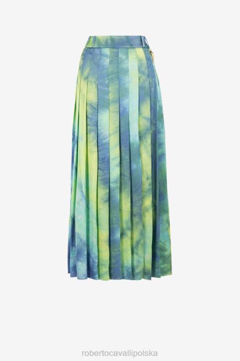 odzież wdzięczny 6D0R241 kobiety Roberto Cavalli spódnica midi w kolorze tie-dye