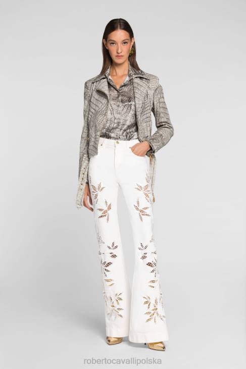 odzież elegancki 6D0R281 kobiety Roberto Cavalli Legginsy z wysokim stanem i zwierzęcym nadrukiem