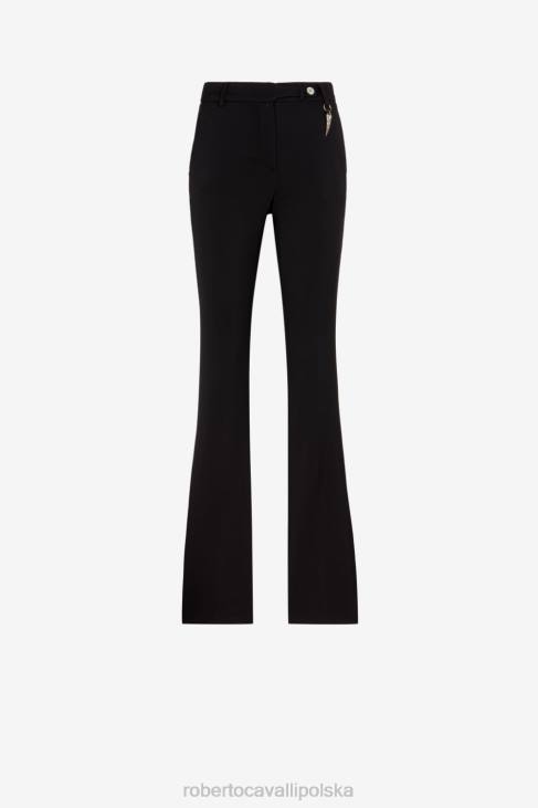 odzież moda 6D0R254 kobiety Roberto Cavalli spodnie typu bootcut z wysokim stanem