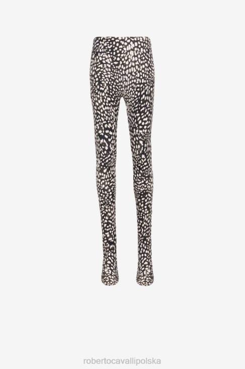 odzież moda 6D0R278 kobiety Roberto Cavalli Legginsy ze stopą w kształcie geparda